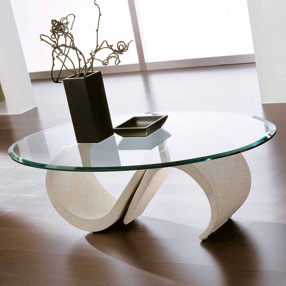 Sofabord med marmor base Italien, luksus