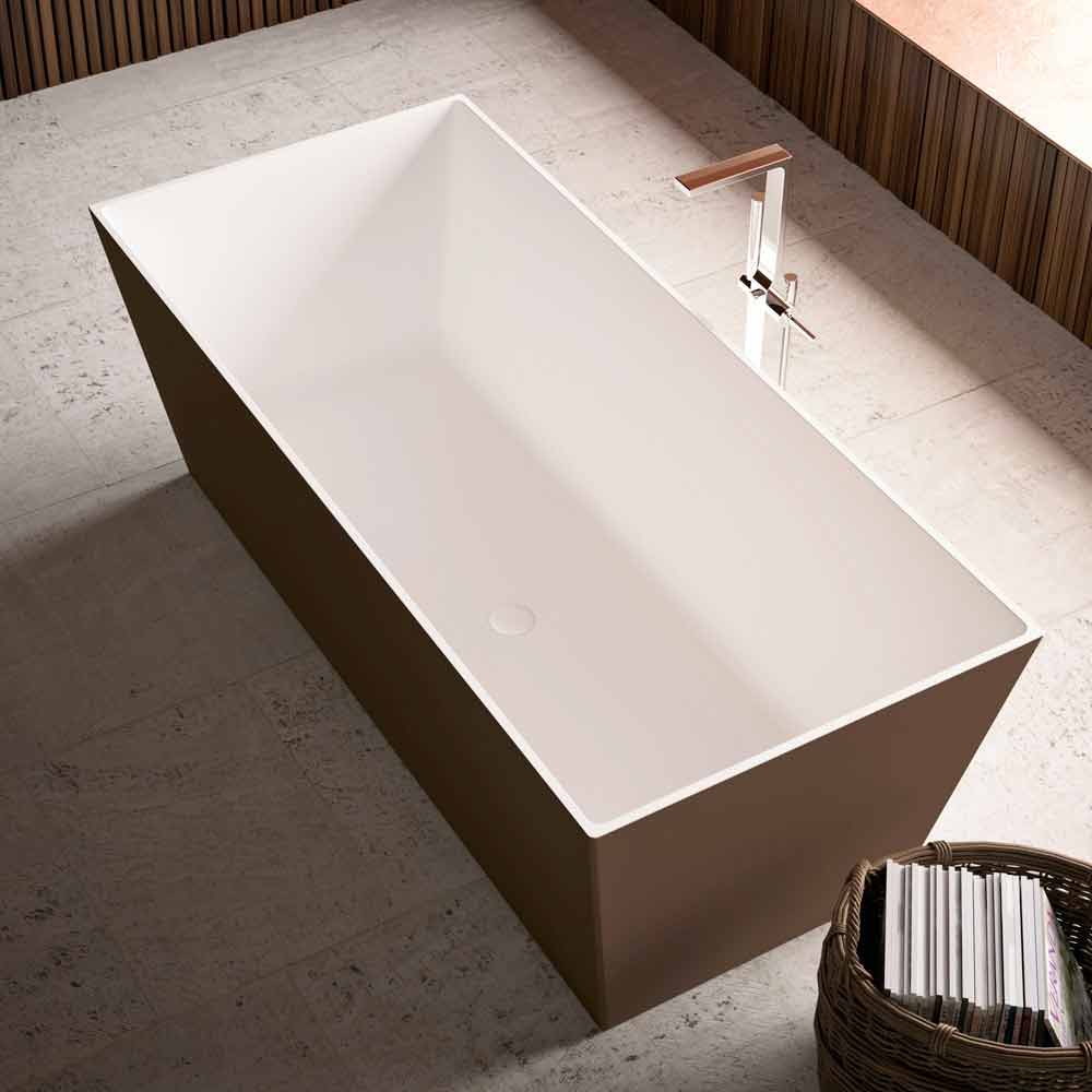 klassekammerat Fugtig ånd Fritstående badekar i Solid Surface, ekstern bicolor - Filo