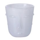12 vandglas 300 ml i glas med hvid ansigtsdekoration - Ansigtsbehandling Viadurini