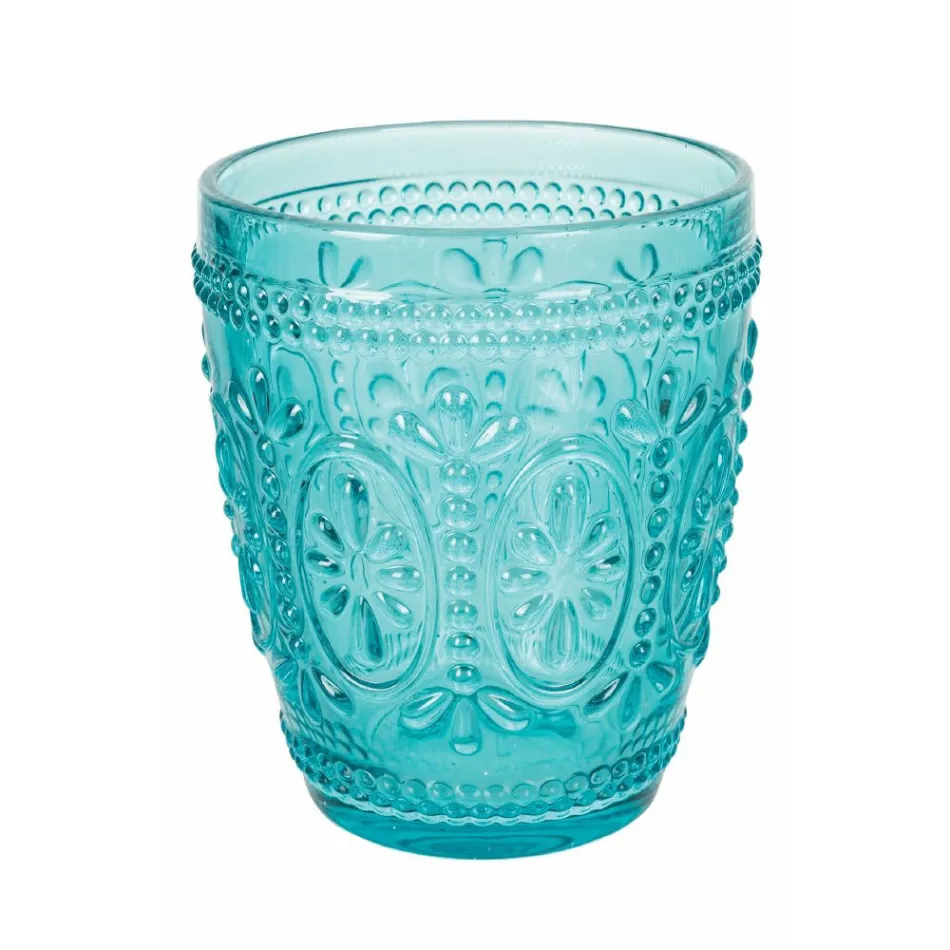 12 vandglas 300 ml i glas i 4 forskellige blå nuancer - kometer Viadurini