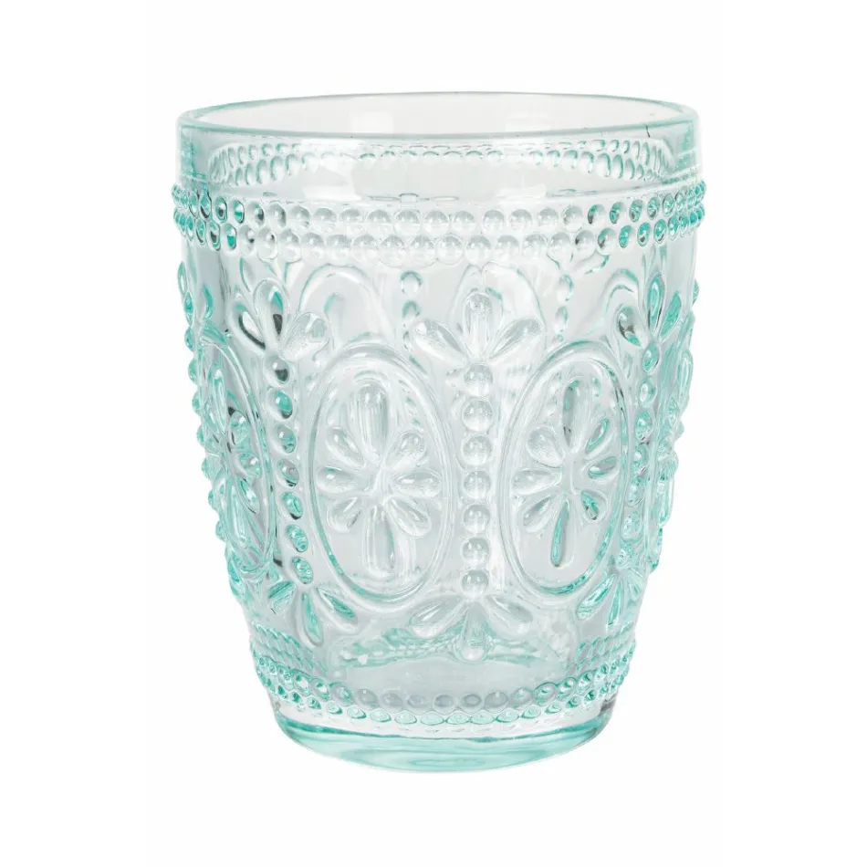 12 vandglas 300 ml i glas i 4 forskellige blå nuancer - kometer Viadurini