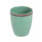 12 Stentøjsvandglas 320 ml med gylden kontur - Bibol Viadurini