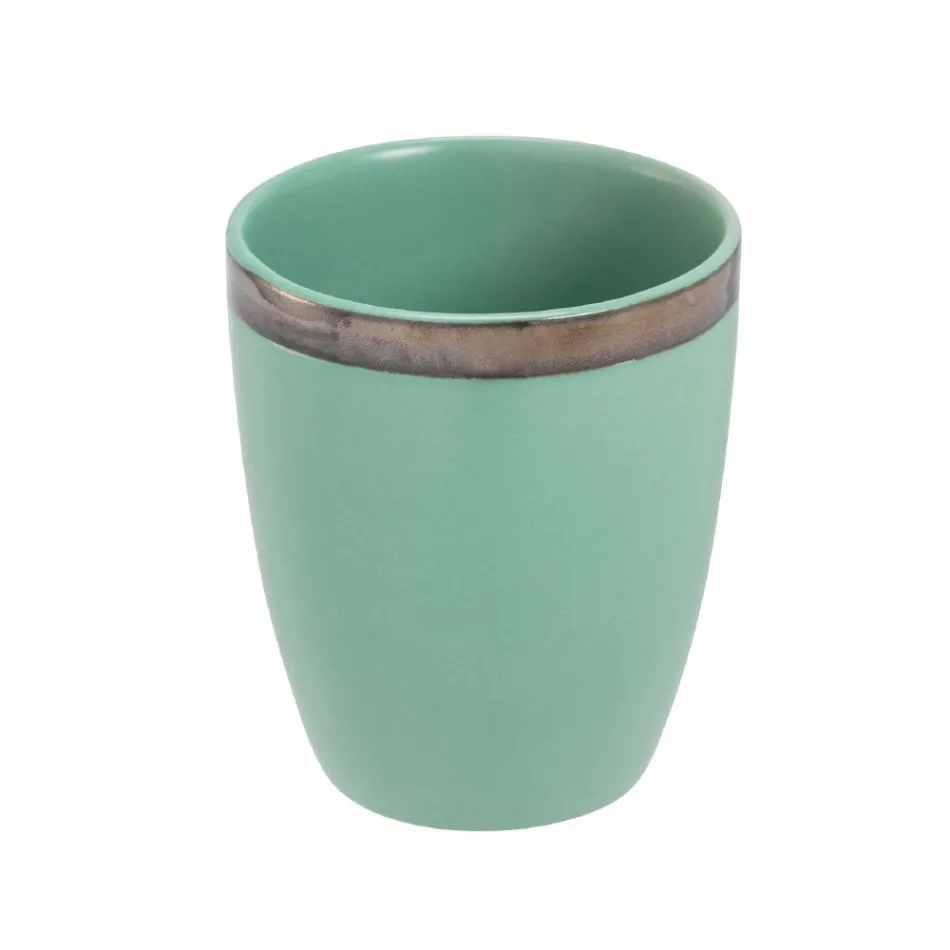 12 Stentøjsvandglas 320 ml med gylden kontur - Bibol Viadurini