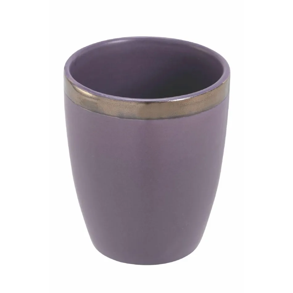 12 stentøjsvandglas 320 ml med gylden kontur - Bibol Viadurini