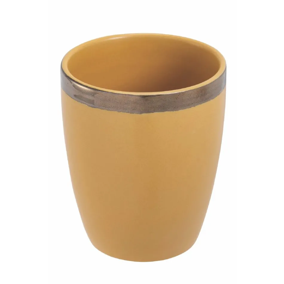 12 stentøjsvandglas 320 ml med gylden kontur - Bibol Viadurini