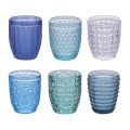 12 vandglas 350 ml i forskellige farver og dekorationer - Ocean