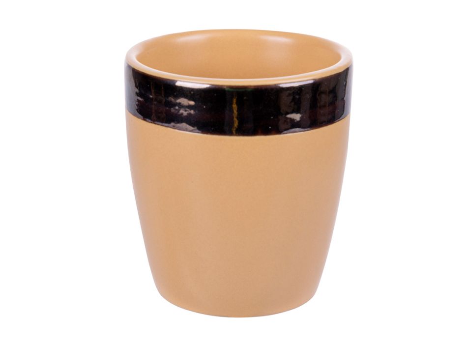 12 Stentøjslikørglas 90 ml med Golden Band - Limoncello Viadurini