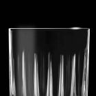 12 likørbriller i øko-krystal med lineære designdekorationer - Senzatempo Viadurini
