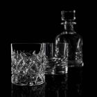 12 Dof Vintage briller til design af vand eller whisky i krystal - Titanium Viadurini