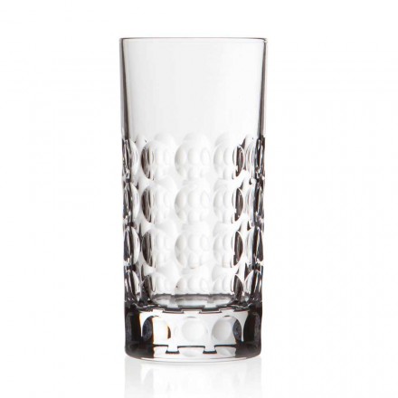 12 Highball-briller til sodavand eller lange drikke i øko-krystal - Titanioball Viadurini