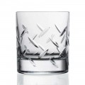 12 briller til whisky eller vand i øko-krystal med dyrebare dekorationer - arytmi
