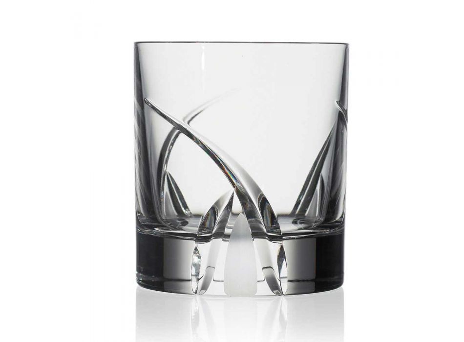 12 Low Tumbler Glasses i Eco Crystal Luxury Design - Montecristo Viadurini