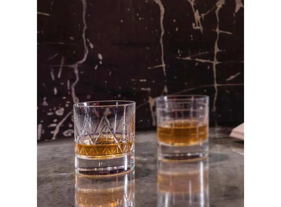 12 glas whisky eller vand luksus moderne design i krystal - arytmi