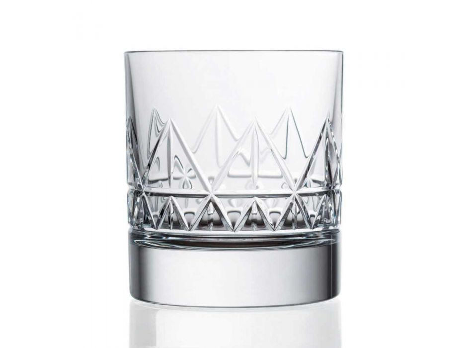 12 glas whisky eller vand luksus moderne design i krystal - arytmi Viadurini