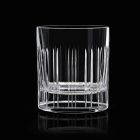 12 Whisky- eller krystalvandbriller med luksuriøs lineær dekoration - arytmi Viadurini