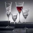 12 røde vinglas i økologisk krystalblyfri luksus - cyklon Viadurini