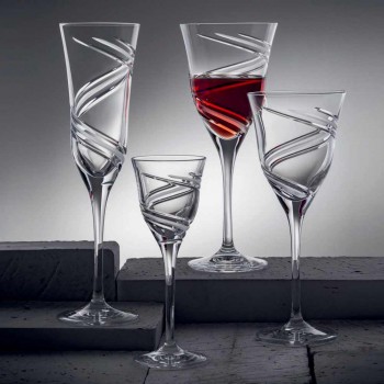 12 røde vinglas i økologisk krystalblyfri luksus - cyklon