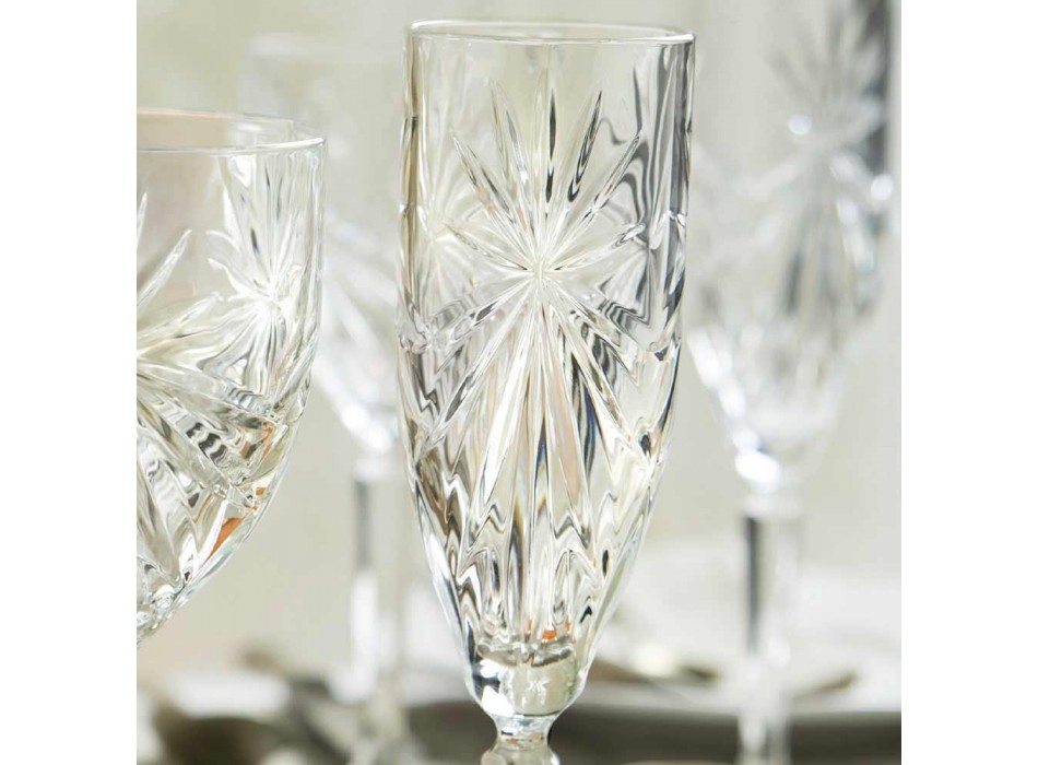 12 fløjte glas til Champagne eller Prosecco i Eco - Daniele Crystal