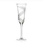 12 Champagne fløjtebriller i innovativt dekoreret økologisk krystal - cyklon Viadurini
