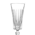 12 fløjtebriller til mousserende vin med lineær udskæring i øko-krystal - Senzatempo Viadurini
