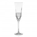 12 økologiske krystal champagne fløjtebriller, hånddekoreret - Milito