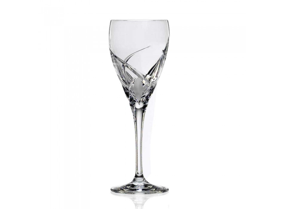 12 luksuriøse design vinsmagningsbriller i øko-krystal - Montecristo Viadurini