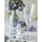 12 briller til hvidvin i dekoreret og satin økologisk krystal - cyklon Viadurini