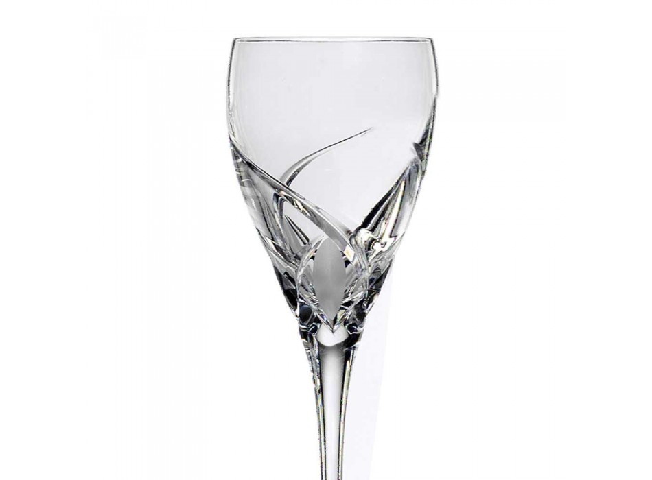 12 glas til hvidvin i økologisk krystal luksus design - Montecristo Viadurini