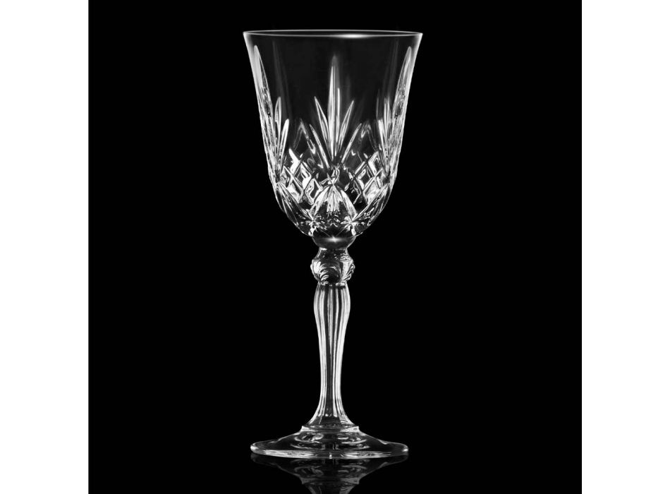 12 glas vin, vand, cocktail i økologisk krystal vintage stil - Cantabile