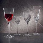 12 luksusdesign hvide vinglas i hånddekoreret øko-krystal - advent Viadurini