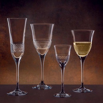 12 hvide vinglas i økologisk krystaldesign - Milito