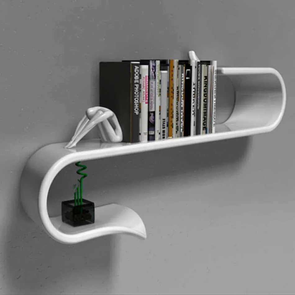 Moderne Designhylde Waveshelf Lavet i Italien Viadurini