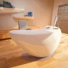Moderne Office Desk Boomerang Lavet i Italien Viadurini