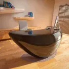 Moderne Office Desk Boomerang Lavet i Italien Viadurini