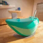 Moderne Office Desk Boomerang Lavet i Italien Viadurini
