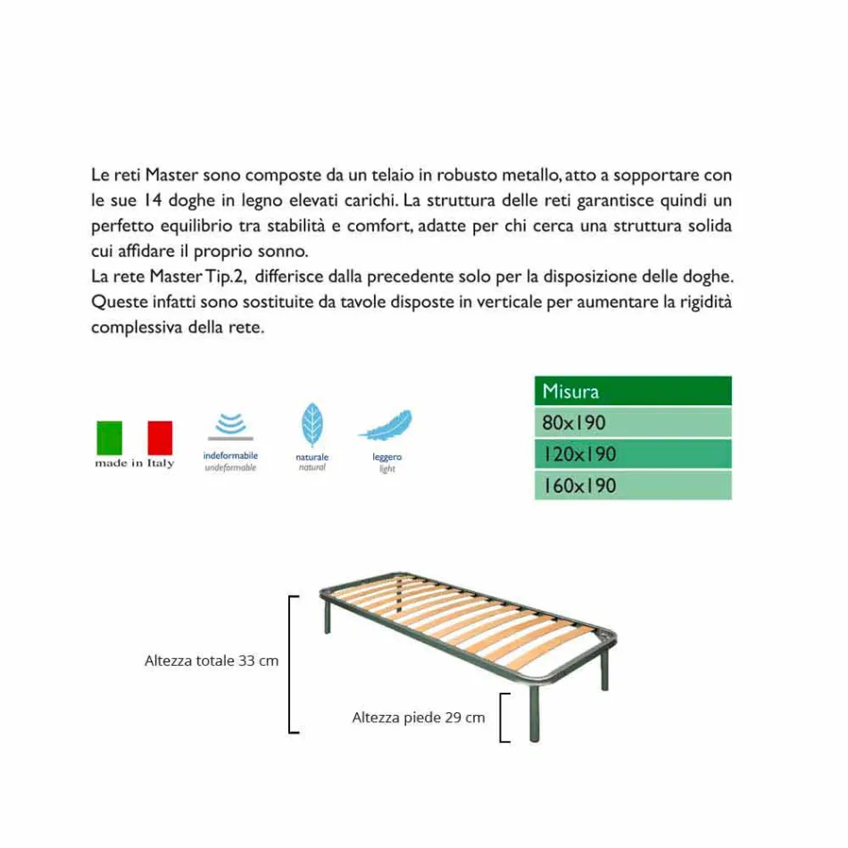 Netværk Bio Comfort 1 Enkelt Viadurini