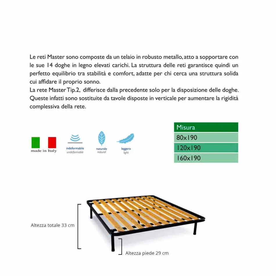 Dobbelt net med stave Vertical Bio Comfort 2 Viadurini