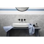 2 gæstehåndklæder i kraftigt linned lyseblå italiensk luksusdesign - Jojoba Viadurini