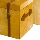 2 kufferter moderne design i lys brun hest DEII Viadurini