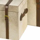 2 design i grå pony Ritini kufferter, store og små Viadurini