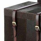2 design kufferter mørkebrun pony Ceskini, store og små Viadurini