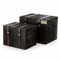 2 design kufferter mørkebrun pony Ceskini, store og små