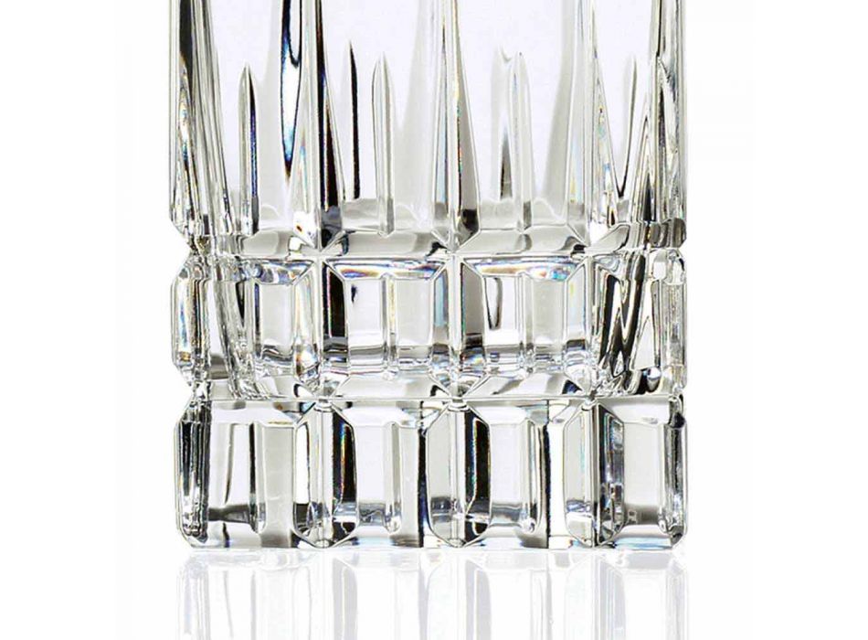 2 whiskyflasker med krystalhætte firkantet design med hætte - Fiucco
