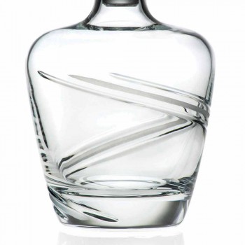 2 whiskyflasker i italiensk håndværkerøkologisk krystal - cyklon