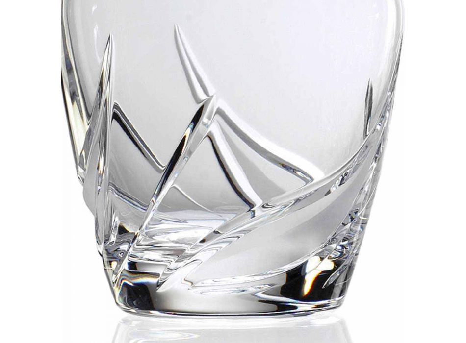 2 Crystal Whisky-flasker med luksuriøst dekoreret designhætte - advent