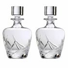 2 Crystal Whisky-flasker med luksuriøst dekoreret designhætte - advent Viadurini