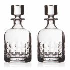 2 flasker til whisky i økologisk krystal dekoreret med hætte - titanioball Viadurini