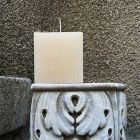 2 firkantede lys i forskellige størrelser i voks fremstillet i Italien - Adelle Viadurini