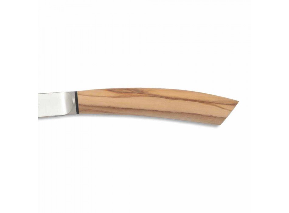 2 bøfknive med horn eller træhåndtag fremstillet i Italien - Marino