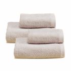 2 par badehåndklæder farvet service i bomuldsspuna - Vuitton Viadurini
